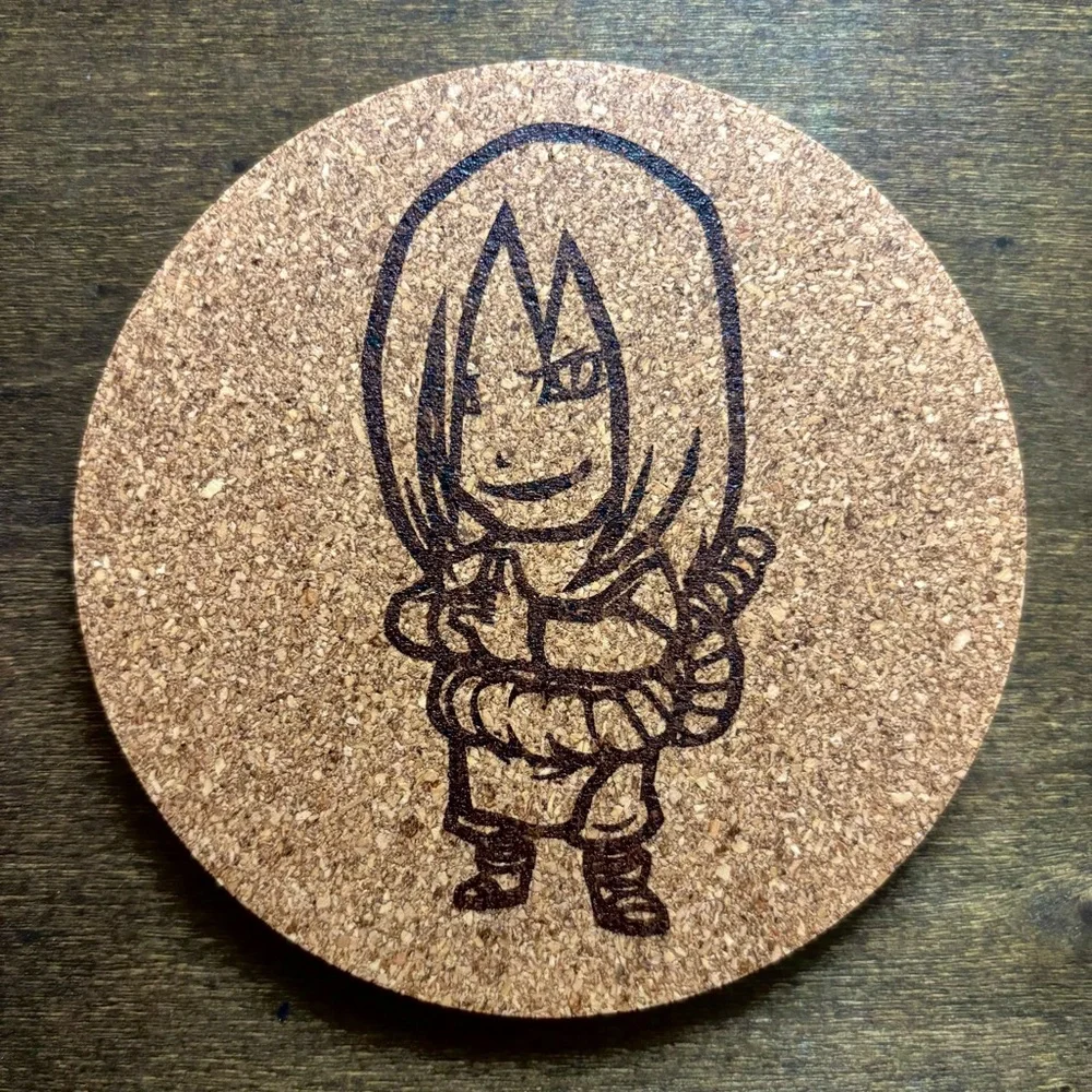 Naruto Orichimaru Chibi Style Laser Engraved Cork Coaster